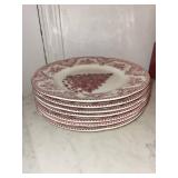 Johnson Bros England 1883 Dinner Plates - Christmas Tree Center Pattern