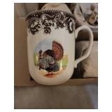 New in Box Legend Turkey Motif Dinnerware Set of 4