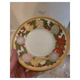 Christian Dior Fine China Christmas Dinnerware - Plates, Teacups & Saucers set of 2