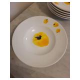 Al Gusto Trattoria Plates - Dinner Plates with Pepper Motif, Made in Portugal