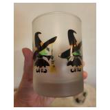 222 Fifth Marbella Skull Porcelain Plate & 2 Glass Tumblers - Dishwasher & Microwave Safe