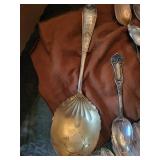 Towle Mfg Co Silverplate Flatware Lot with Ornate Floral Handles