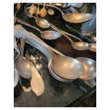 Towle Mfg Co Silverplate Flatware Lot with Ornate Floral Handles