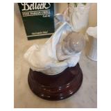Belleek Ireland Tender Dreams Parian Vase 06656 with Floral Bouquet