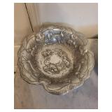 Vintage Silver Plate Bowls with Rabbit and Grapes Relief (Lot of 2)