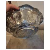 Vintage Silver Plate Bowls with Rabbit and Grapes Relief (Lot of 2)