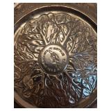 Vintage Silver Plate Bowls with Rabbit and Grapes Relief (Lot of 2)
