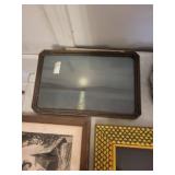 Assorted Vintage Picture Frames - Ornate Oval Frame & Beveled Wood Frames