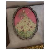 Assorted Vintage Picture Frames - Ornate Oval Frame & Beveled Wood Frames