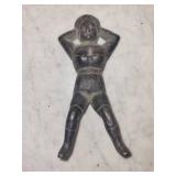 Cast Iron Abstract Human Figure Figurine - Small Metal Sculpture