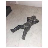 Cast Iron Abstract Human Figure Figurine - Small Metal Sculpture