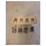 2 Sets Lenox Kirk Steff Collection Miniature Chairs (Lot of 4)