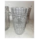 Crystal Cut Glass Vases - Diamond & Starburst Pattern