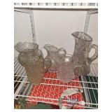 Crystal Cut-Glass Pitchers and Serving Pieces Collection