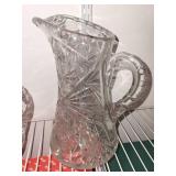 Crystal Cut-Glass Pitchers and Serving Pieces Collection
