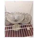 Crystal Cut Glass Compote Bowls - Assorted Sizes