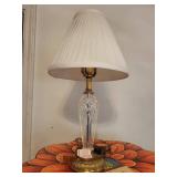 Waterford Lighting Crystal Table Lamp with Pleated Shade