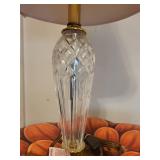 Waterford Lighting Crystal Table Lamp with Pleated Shade