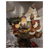 Fitz and Floyd Classics Handcrafted China Santa Figurines (Lot of 2)