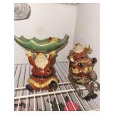 Fitz and Floyd Classics Handcrafted China Santa Figurines (Lot of 2)