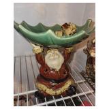 Fitz and Floyd Classics Handcrafted China Santa Figurines (Lot of 2)