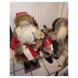 Country-HandWorks Santa Claus Figures From Historic Williamsburg, Va. - Hand Crafted (Lot of 2)