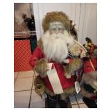 Country-HandWorks Santa Claus Figures From Historic Williamsburg, Va. - Hand Crafted (Lot of 2)