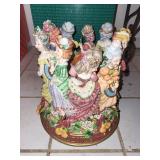 Fitz and Floyd Twelve Days of Christmas Nine Ladies Dancing Porcelain Figurine Circa 2000 Collection
