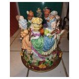 Fitz and Floyd Twelve Days of Christmas Nine Ladies Dancing Porcelain Figurine Circa 2000 Collection