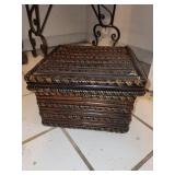 Vintage Woven Rattan box