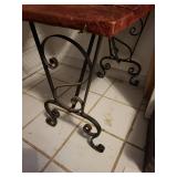 Vintage Wrought Iron Scrollwork Bench