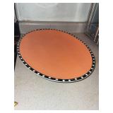 Decorative Round Platter with Black Dot Rim - Ceramic Cat Figurine (Lot of 2)