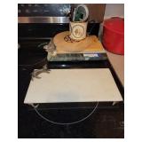 Oster Wooden Cutting Board with Marble Inset - Leo Lion Mug & Lion Figurine (Assorted)
