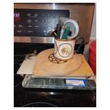 Oster Wooden Cutting Board with Marble Inset - Leo Lion Mug & Lion Figurine (Assorted)