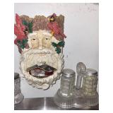 Vintage Salt & Pepper Mills, Mason Jars in Rack & Santa Bust Decor (Assorted)