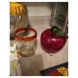 Crystal Footed Bowl with Lemons - Citrus Napkins & Mosaic Tile (Lot of 6)