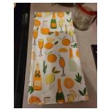 Crystal Footed Bowl with Lemons - Citrus Napkins & Mosaic Tile (Lot of 6)