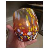 Muano Stemless Wine Glasses - Multicolor Speckled Pattern