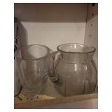 Clear Glass Apothecary Jar with Lid - Etched Tumblers & Nabisco Premium Saltine Crackers Tin