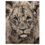 Gary A. Docken Lion Print - Limited Edition 152/275, Signed Jan 26, 1979