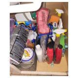 SOS Steel Wool Pads, Bona Wood Floor Cleaner & Purell Assorted Cleaning Supplies Under-Sink Cabinet