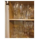Assorted Crystal Glassware - Wine Glasses, Champagne Flutes & Goblets