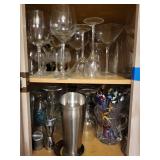 Assorted Crystal Stemware & Glassware - Wine, Flute & Martini Glasses