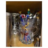 Assorted Crystal Stemware & Glassware - Wine, Flute & Martini Glasses