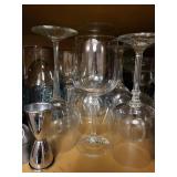 Assorted Crystal Stemware & Glassware - Wine, Flute & Martini Glasses