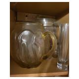 Assorted Glassware Collection - Crystal Goblets, Pitcher, Stemware & Ramekins