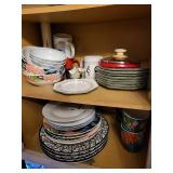 Assorted Ceramic Dinnerware - Bowls, Plates & Mugs (Mixed Patterns)