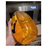 Decorative Jack-O-Lantern Glass Hurricane vase with Cone Top and Ring