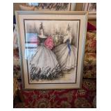 Framed Abstract Print with Deckle Edge - Modern Wall Art