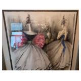 Framed Abstract Print with Deckle Edge - Modern Wall Art